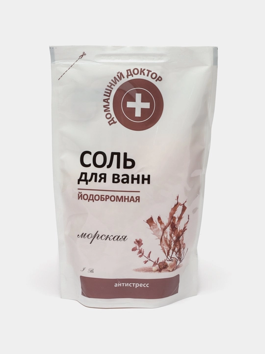Соль для ванн Домашний Доктор, расслабление и увлажнение с морской солью, 500 мл