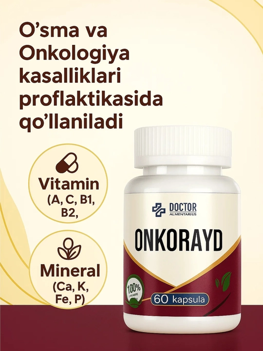 ONKORAYD, O'sma kasalliklari uchun, Kista kasalliklariga qarsha rakiviy kletkalar uchun, - 