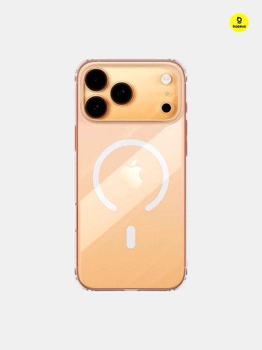 Чехол для iPhone 17 Pro Max Crystal Slim с магнитным покрытием, прозрачный