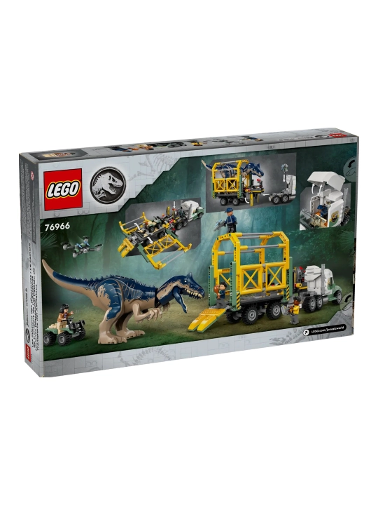 Конструктор LEGO Jurassic World 76966 Миссии динозавров: грузовик для перевозки аллозавров