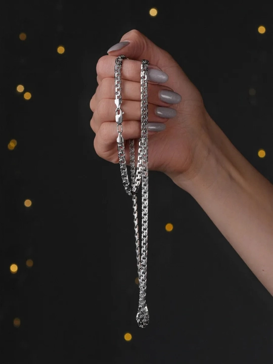 Erkaklar uchun 925 probali kumush zanjir 50 gr, 55 sm, qlinligi 8 mm — Sumayya Silver