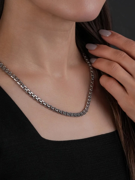 Erkaklar uchun 925 probali kumush zanjir 50 gr, 55 sm, qlinligi 8 mm — Sumayya Silver