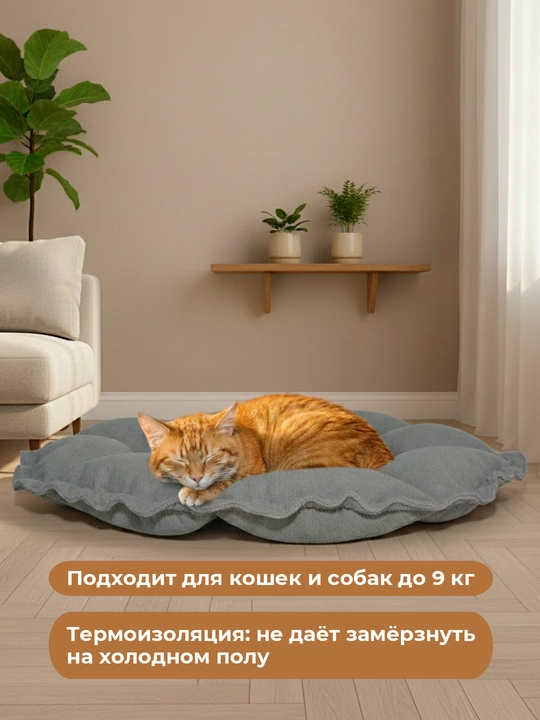 Лежанка для кошек и собак мелких пород 3 в 1, трансформируемая, мягкая
