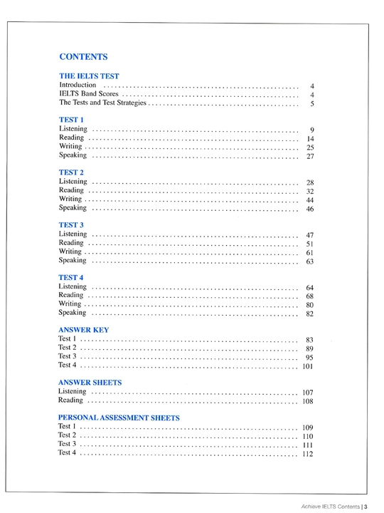 Achieve IELTS Practice Test Book (A4 ФОРМАТ)