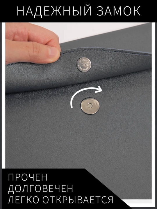 Папка из экокожи для тетрадей, книг, документов и ноутбука – формата A4