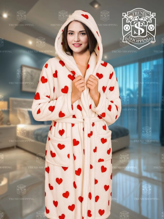 Plyushli momiq pijama, yumshoq pijama, pastki shim bilan
