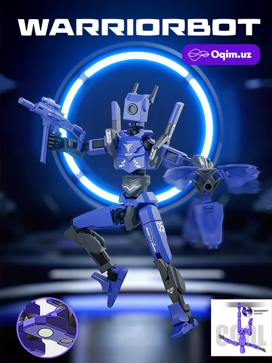Dummy 13 Titan 14 T13 roboti, magnitli sharnirlar, harakatlanuvchi, 3D konstruktor-figura