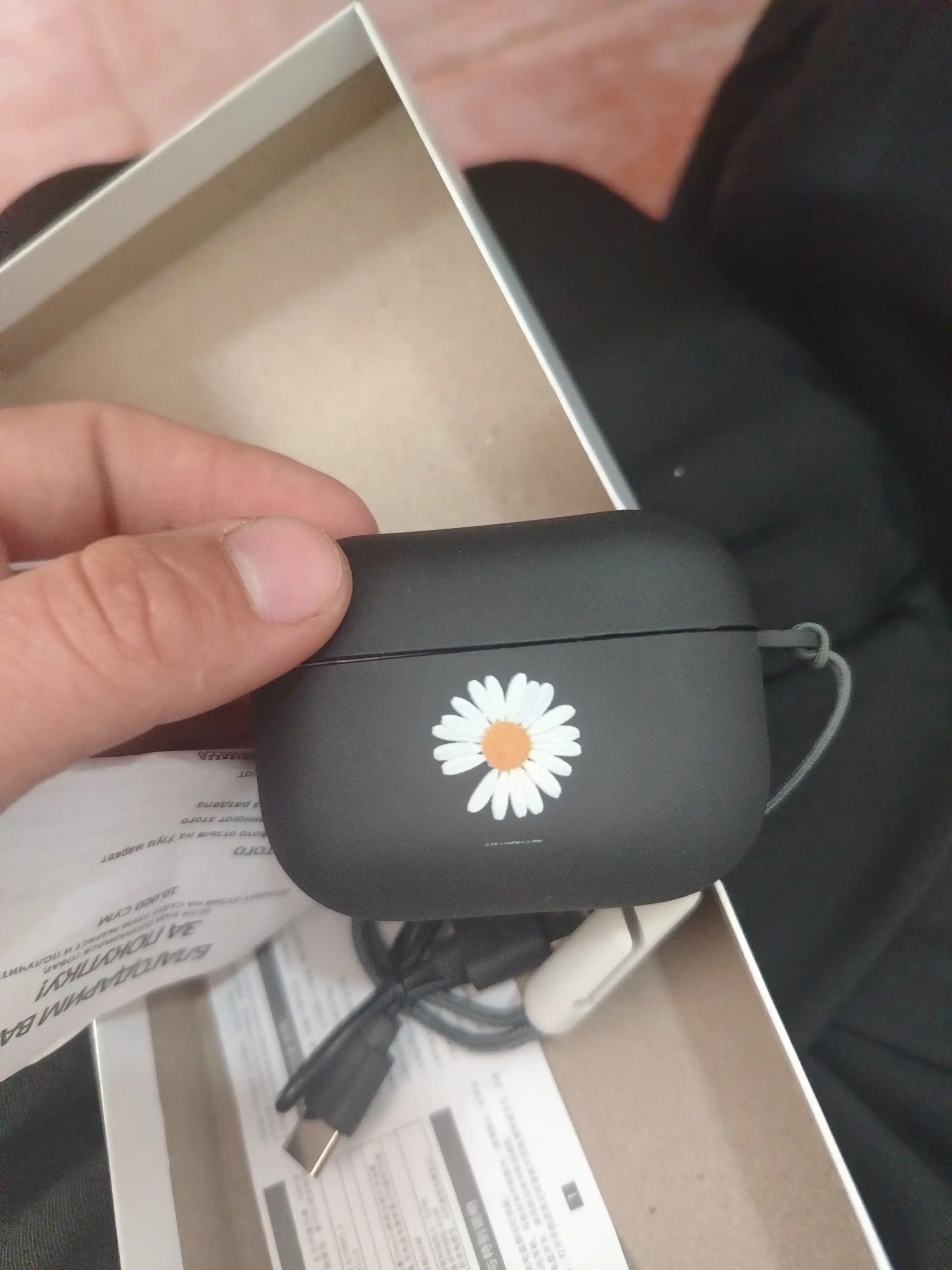 Матовый чехол для наушников Airpods 3, Airpods Pro,Airpods 2pro, 3, 4, с притом "uzb'"