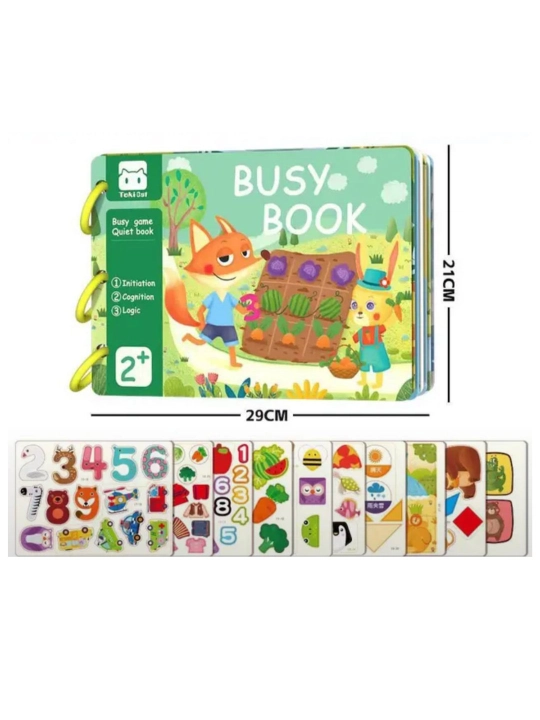 Busy Book Birinchi so‘zlar bu bolalar uchun  ingliz tilidagi kitob, rivojlantiruvchi