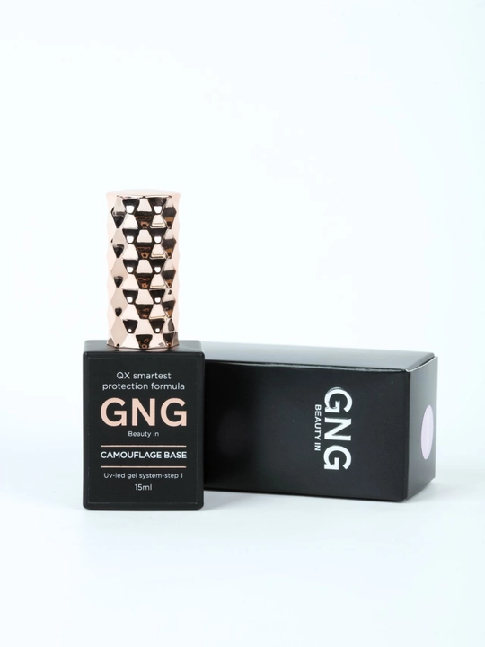 Manikyur va pedikyur uchun niqoblovchi tirnoqlar uchun rangli asos GNG, 15 ml