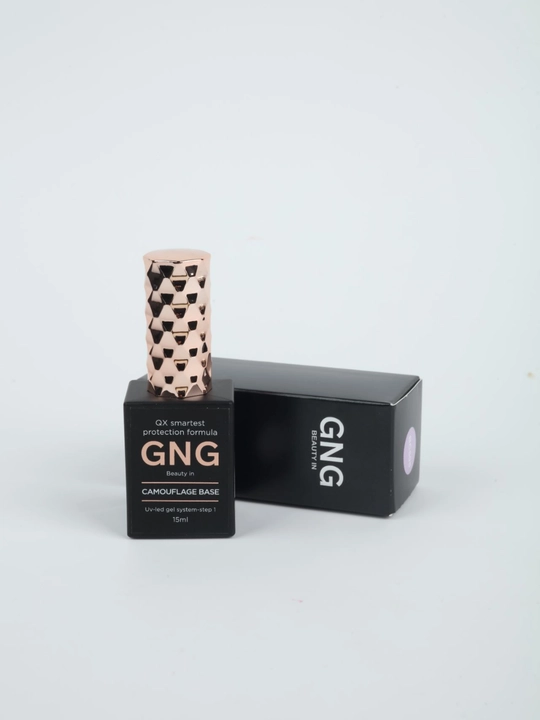 Manikyur va pedikyur uchun niqoblovchi tirnoqlar uchun rangli asos GNG, 15 ml