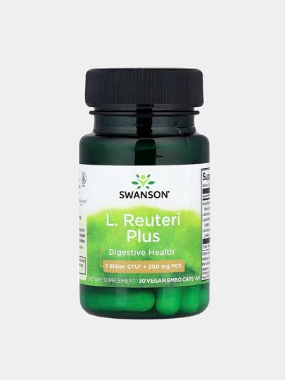 Swanson L. Reuteri Plus, лактобактерии реутери 7 млрд. КОЕ, 30 капсул