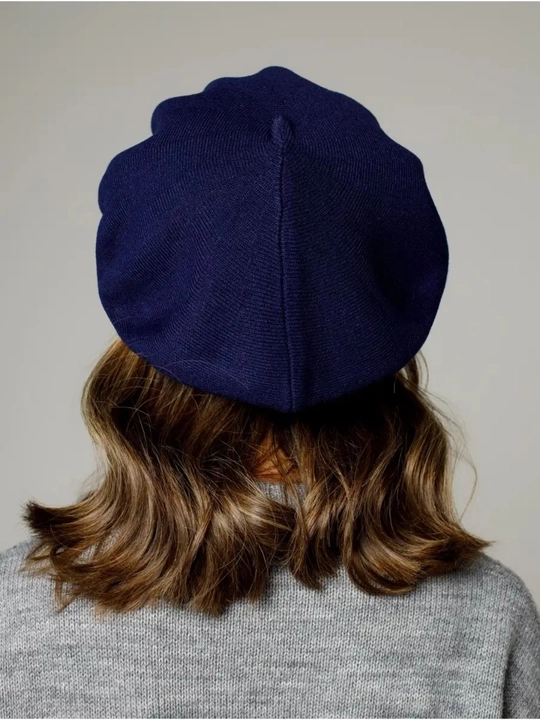 Ayollar shapkasi, beret, issiq shapka, qishki bosh kiyim, mo'ynali shapka, trikotaj beret