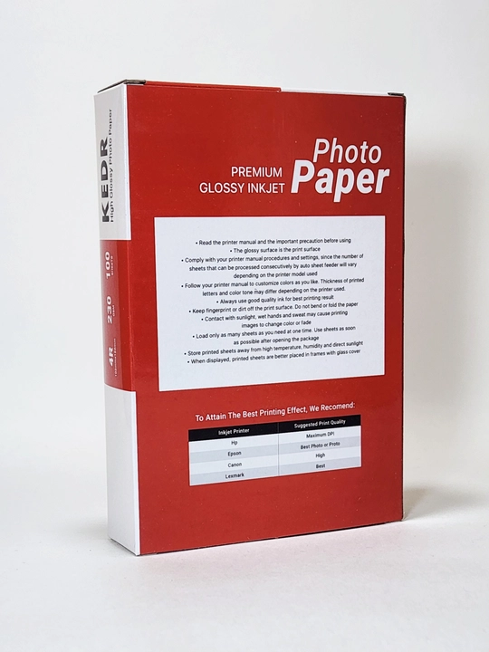 Professional foto qog'oz 4R format, 230 g/sm 10 sm*15 sm o'lchamli, 100 varaq