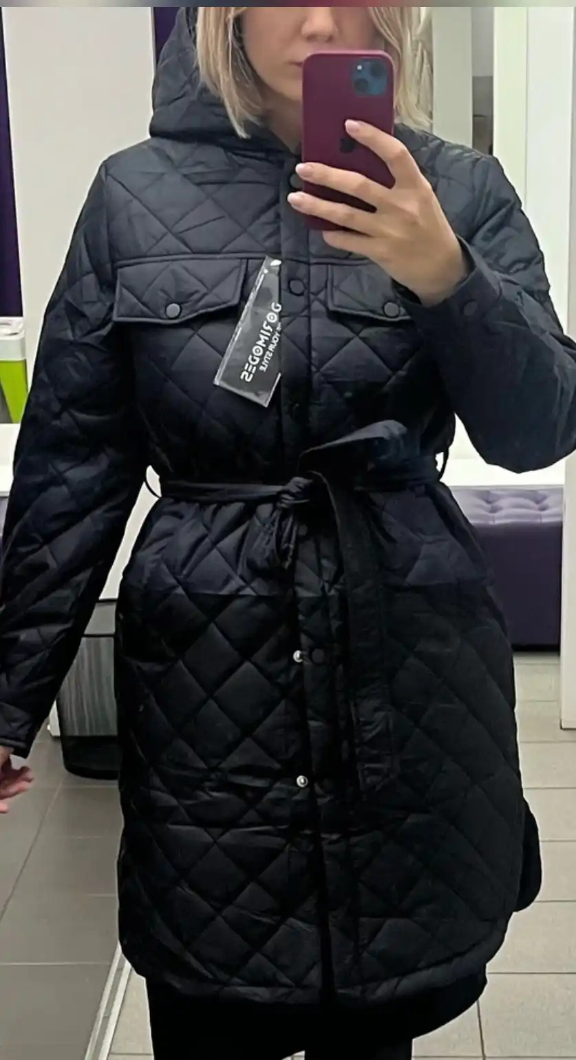 Ayollar uchun demi-mavsumiy kurtka, oversayz