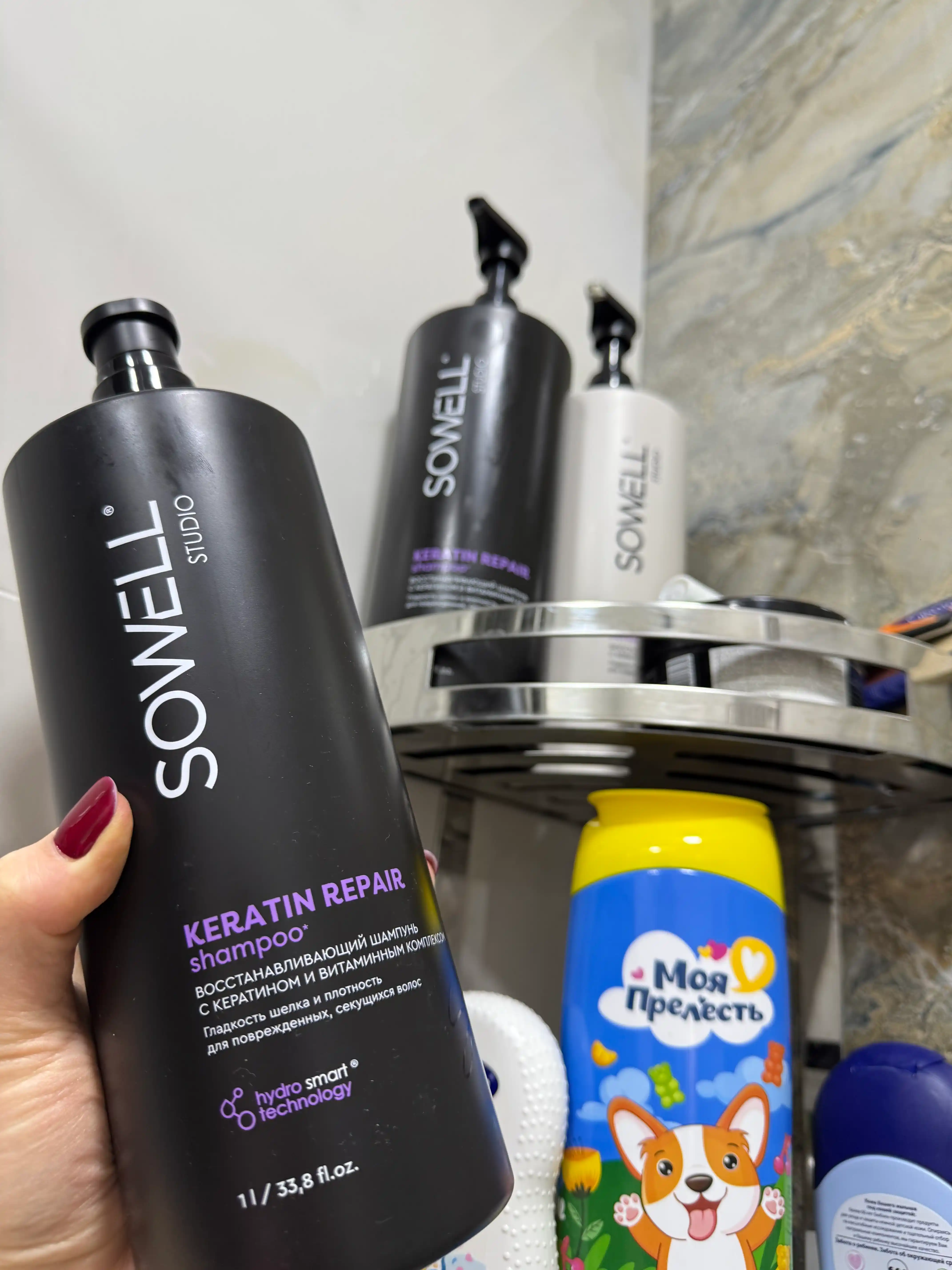 Sowell Studio Keratin Repair professional ayollar soch shampuni, 1000 ml