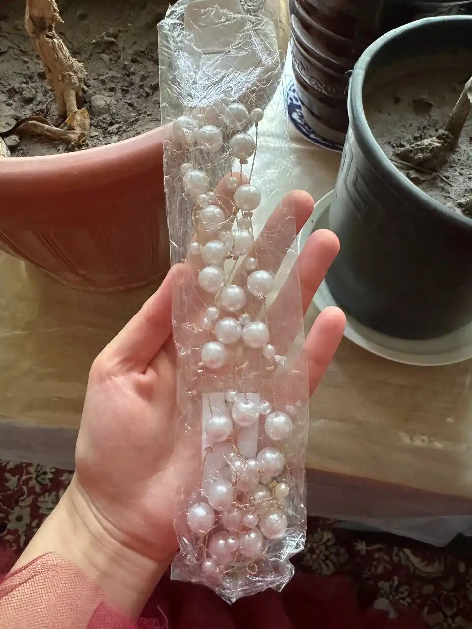 Цепочка на шею с жемчугом, для женщин и девушек, длинная