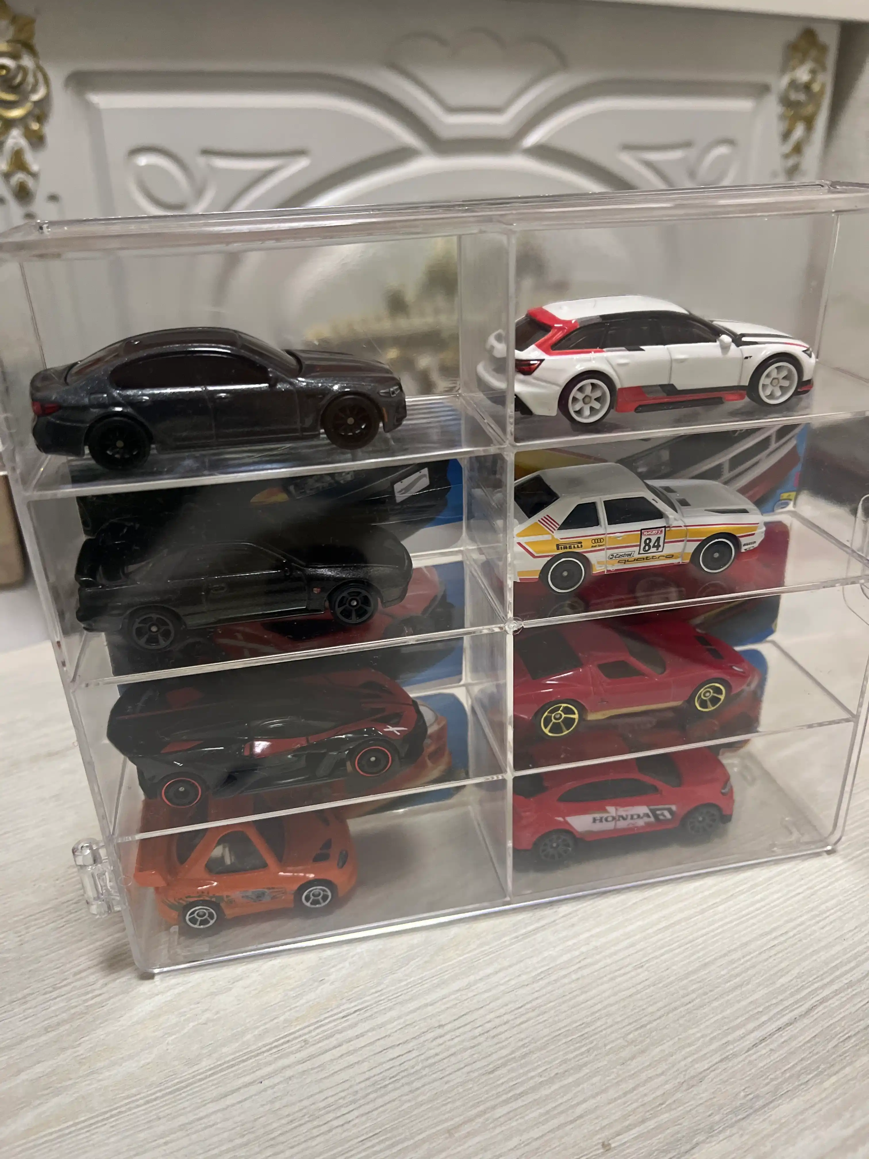 To'plamli avtomobillar uchun saqlash qutilari 1:64, Hot Wheels, Mini GT, Takara, Maisto