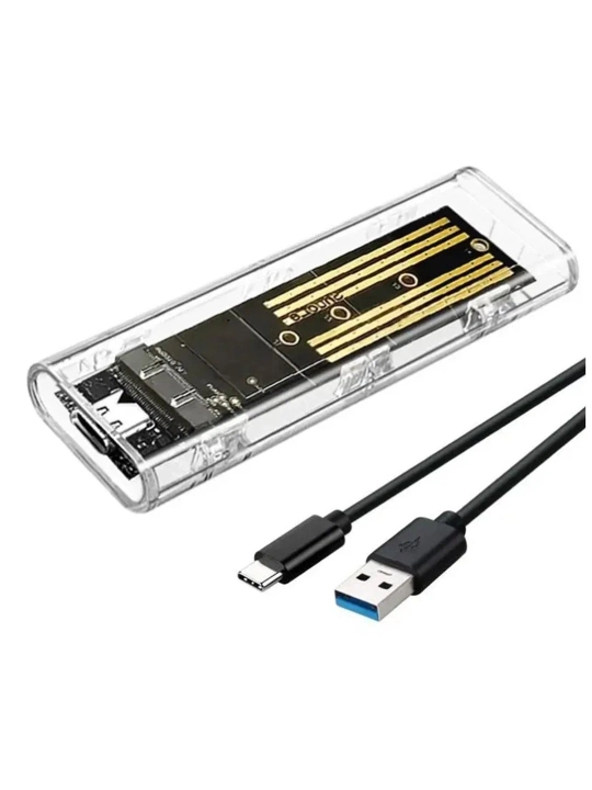 HDD SSD NVME uchun USB 3.0 qolip keys 2.5 qattiq diski va SSD uchun, tashqi shaffof quti