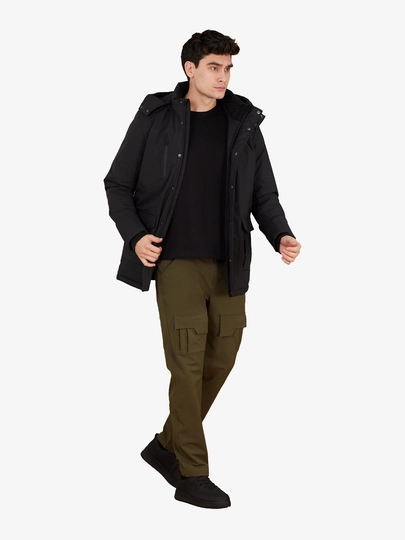 Мужская зимняя парка Urban Shield — 7SABER7-FW25MCHWB001-ЧЕРН-XXL