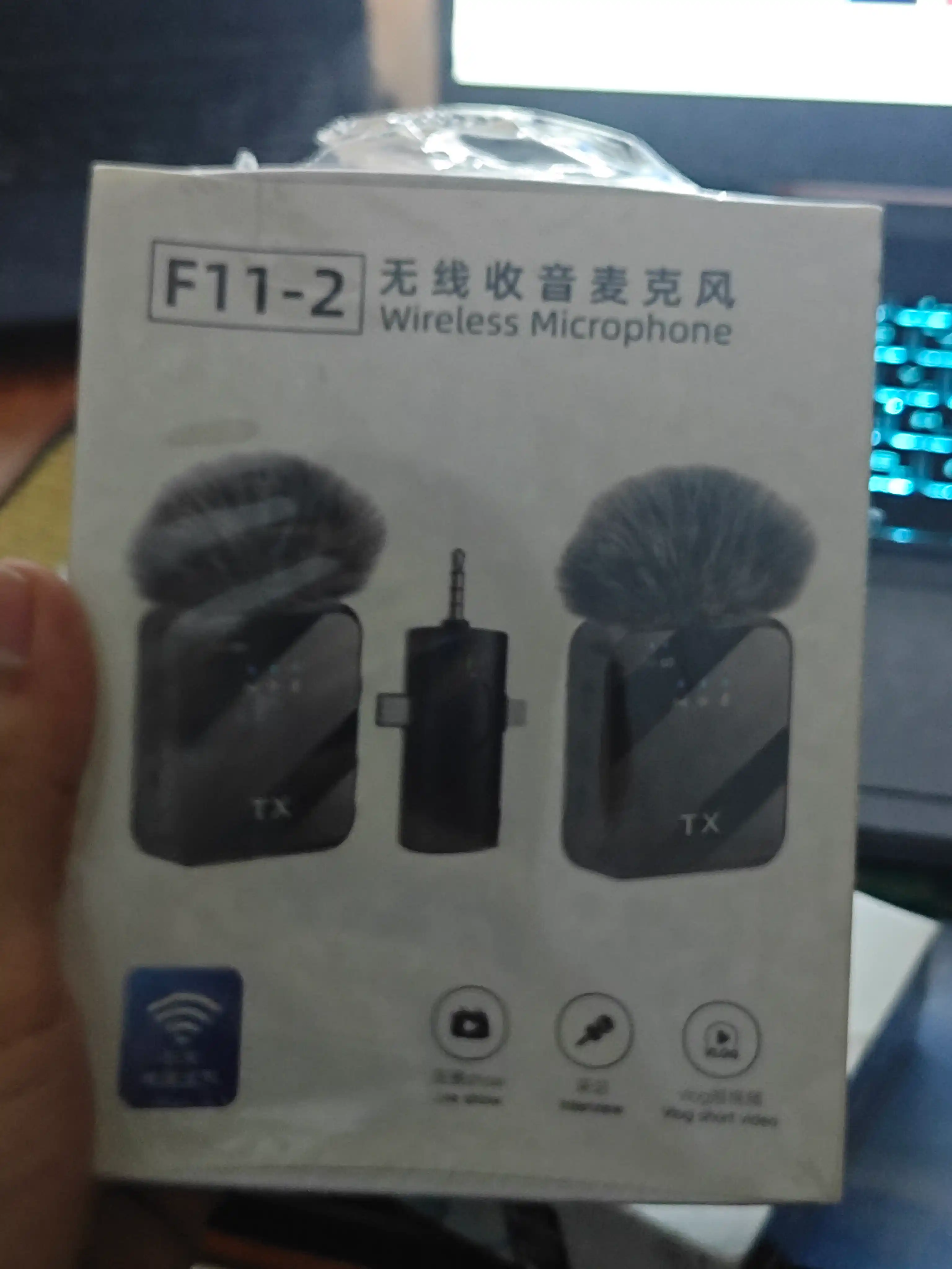 IPhone va Android uchun Type-C ulagichiga ega simsiz 2 tasi 1 da kamerali mikrofon