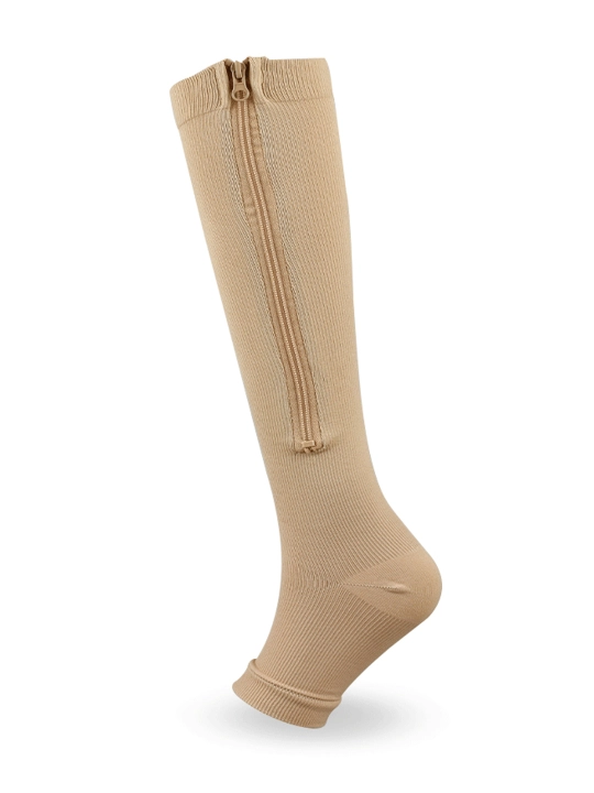 Zip Sox varikozga qarshi kompressli paypoqlar, nano qoplamali fermuarli paypoqlar, 2 dona