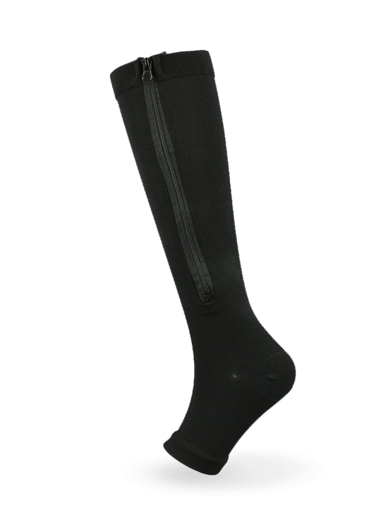 Zip Sox varikozga qarshi kompressli paypoqlar, nano qoplamali fermuarli paypoqlar, 2 dona