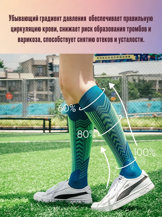 Zip Sox varikozga qarshi kompressli paypoqlar, nano qoplamali fermuarli paypoqlar, 2 dona