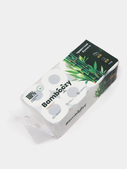 Гипоаллергенная туалетная бумага Bamboozy, 6 слоя, 8 шт + втулка