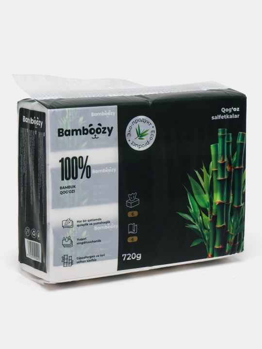 Гипералергеная салфетка Bamboozy, 6 слоя, 6 шт
