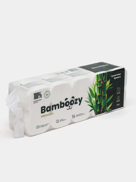 Гипоаллергенная туалетная бумага Bamboozy, 6 слоя, 10 шт