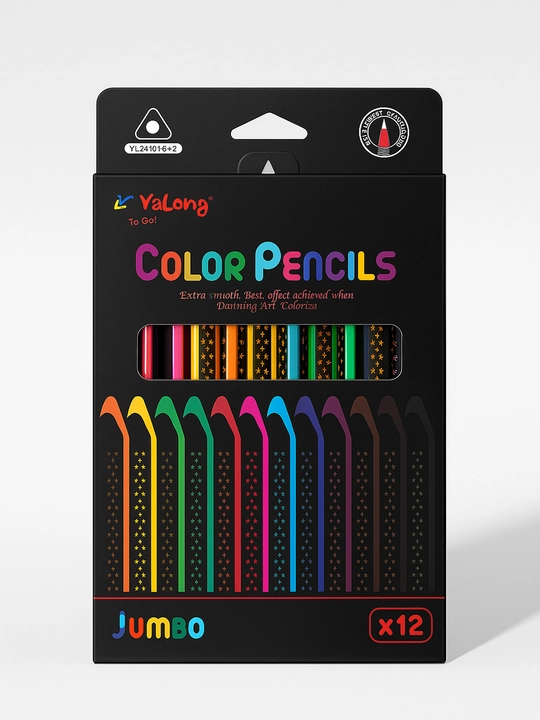 Rangli qalamlar Yalong Jumbo YL241101-12, 12 rang - 