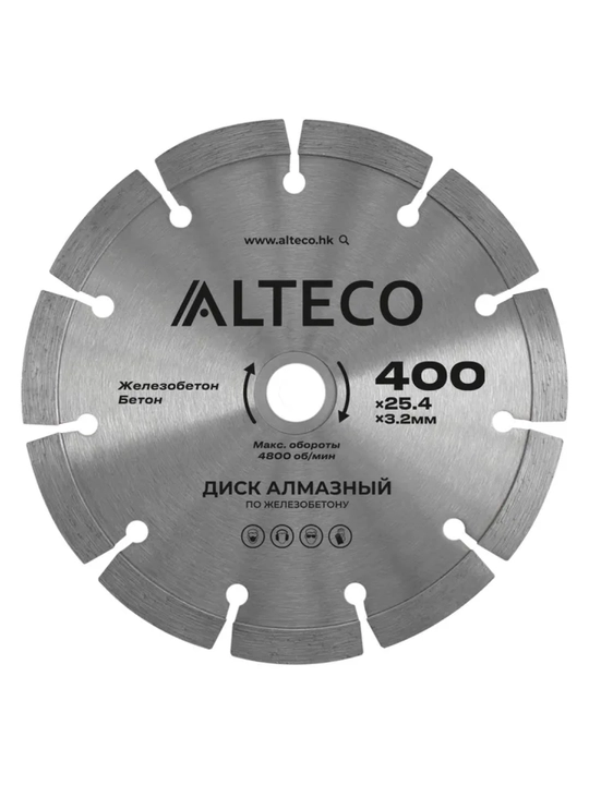 Temir-beton uchun almaz disk ALTECO 400x25.4x3.2 mm - 