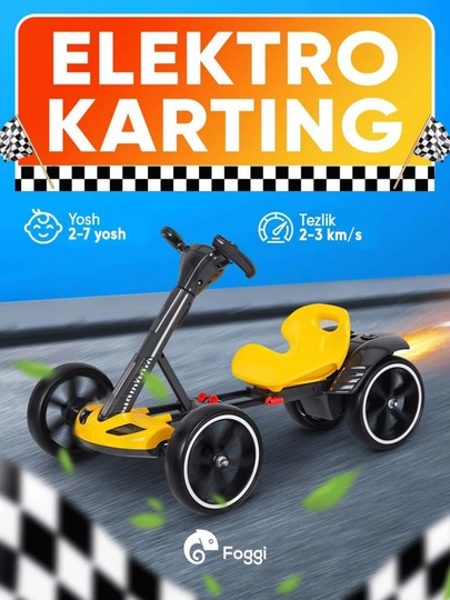 Электрокартинг для детей, 2–7 лет, скорость 2–3 км/ч