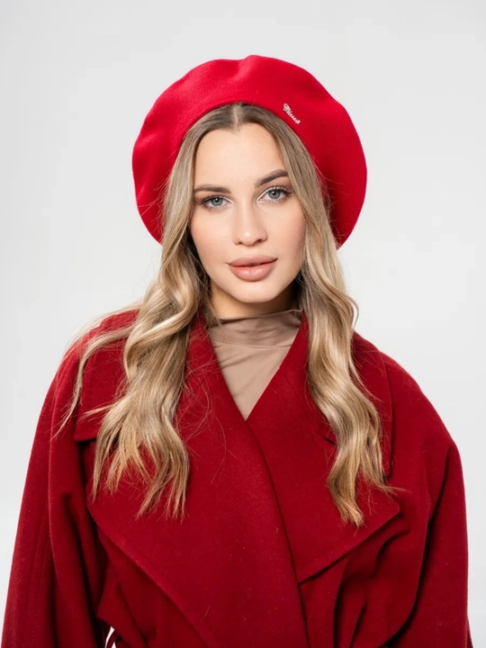 Ayollar shapkasi, beret, issiq shapka, qishki bosh kiyim, mo'ynali shapka, trikotaj beret