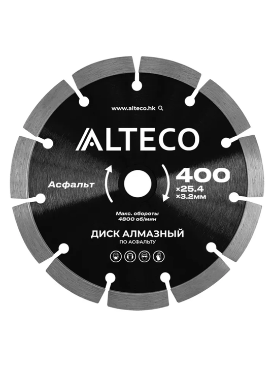 Asfalt uchun olmos disk ALTECO 400x25.4x3.2 mm - 