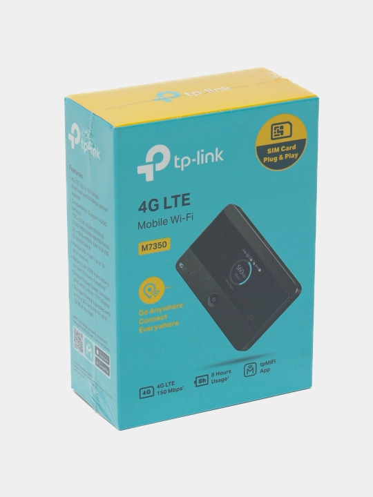 Роутер TP-LINK M7350, Wi-Fi, 2.4 GHz, 15 пользователей, встроенный аккумулятор, 10 ч