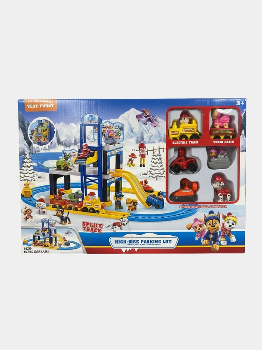 Paw Patrol avtomobili to'plami: qutqaruv bazasi, avtoturargoh, patrul avtomobili