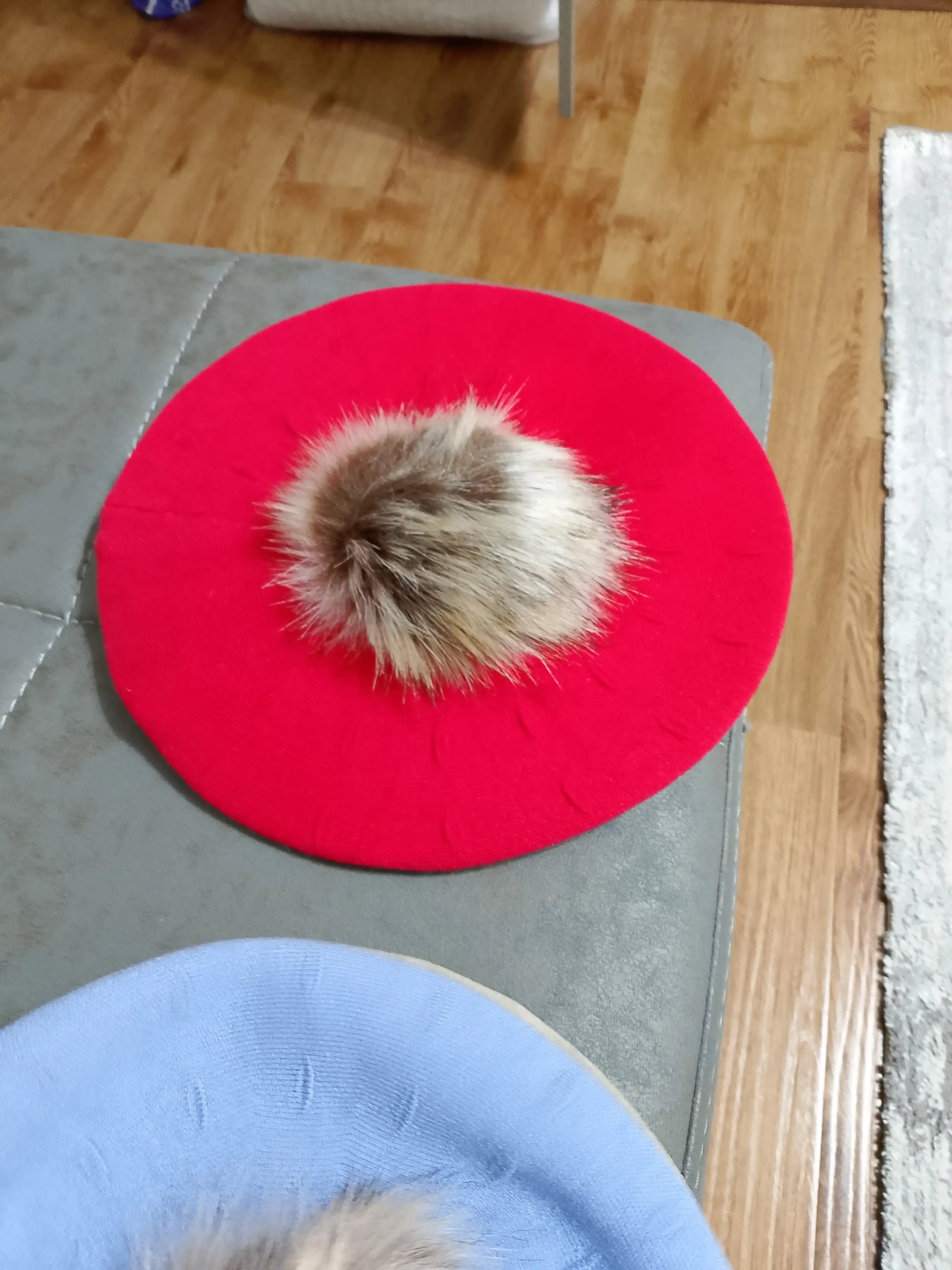 Ayollar va qizlar uchun beret, qishki qalin qalpoq, aylana to‘qimali, ikki qavatli