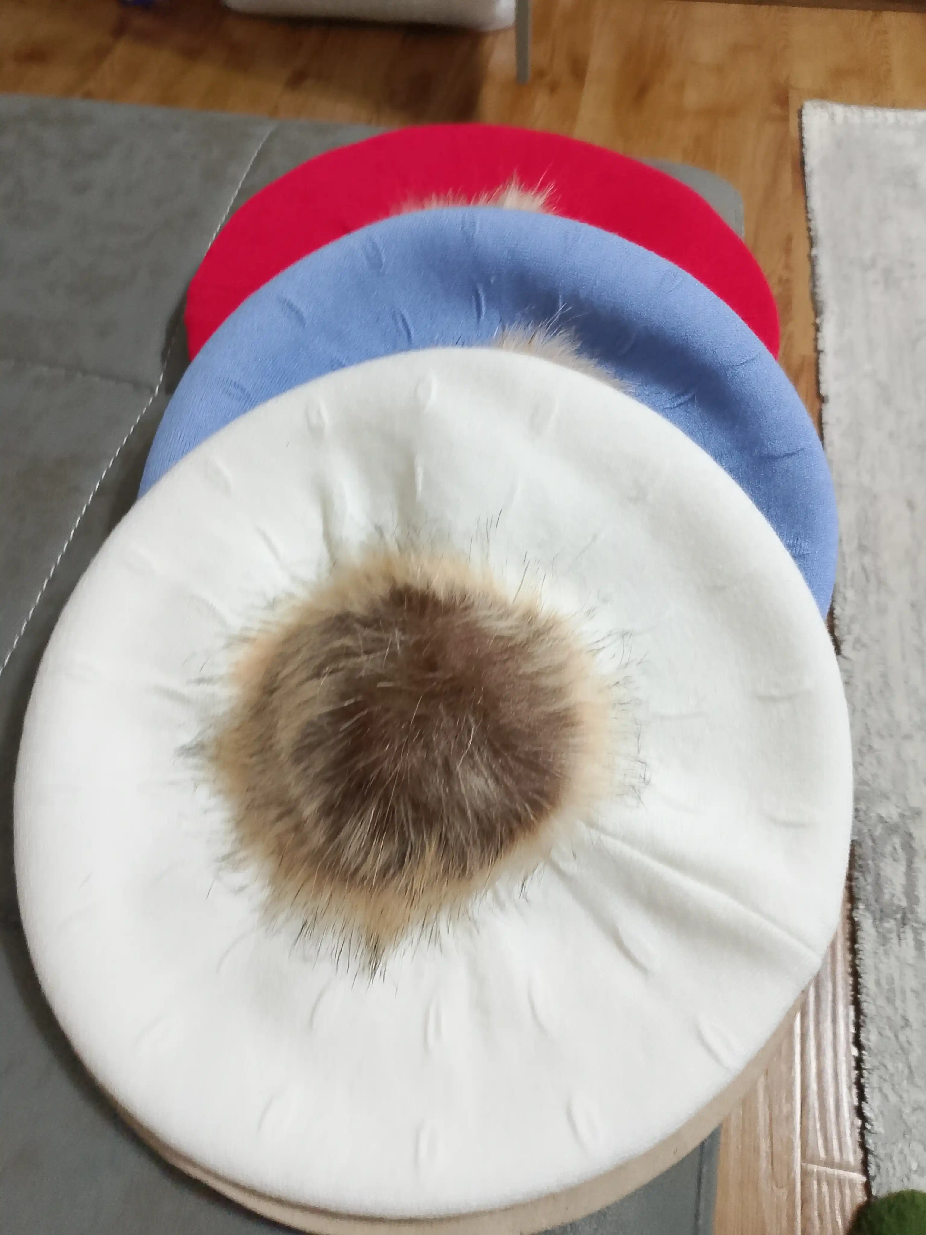 Ayollar va qizlar uchun beret, qishki qalin qalpoq, aylana to‘qimali, ikki qavatli