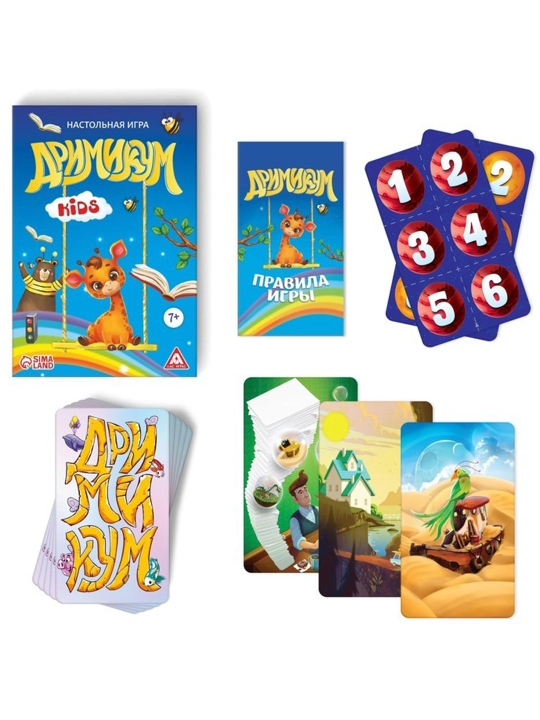 Dreamicum KIds stol usti fantaziya o'yini, 64 ta karta, 7+