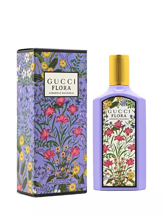 Женская парфюмерная вода Gucci Flora Gorgeous Magnolia EDP, 100 мл, фруктово-цветочный восточный аромат - 