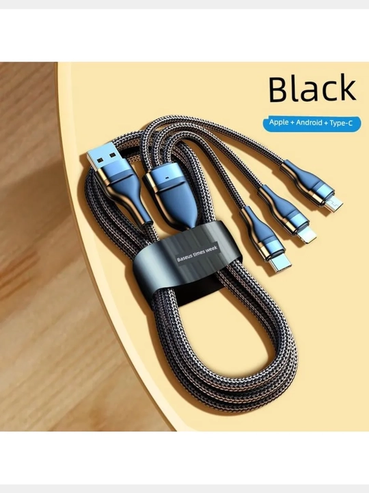 Универсальный кабель для Android, iPhone 3 в 1: USB, Type-C, Lightning - 