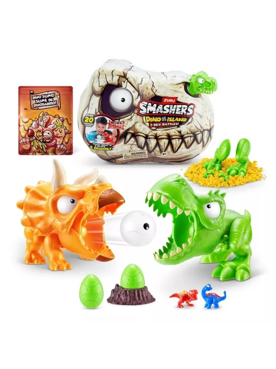 Ajablanadigan haykalcha Zuru Smashers Dino T-Rex Battle