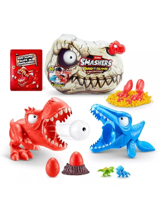Ajablanadigan haykalcha Zuru Smashers Dino T-Rex Battle