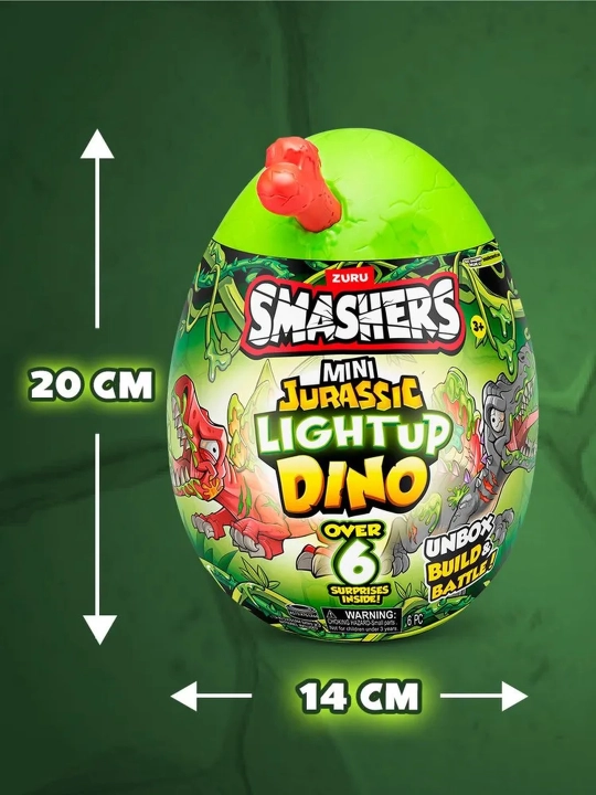 Shaffof qadoqdagi Smashers Mini Dinosaur Playset