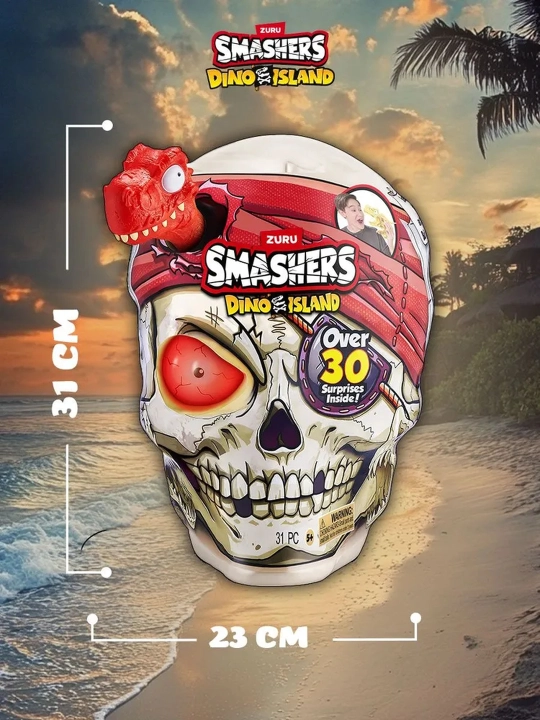 Smashers Dino Island T-Rex с 10 сюрпризами, фигурками динозавров