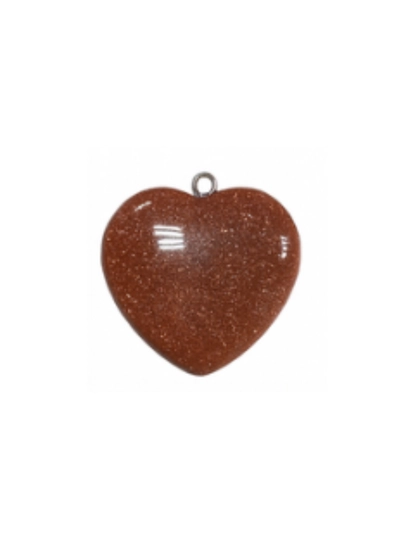 Подвеска в форме сердца из натурального камня, 9 вариантов — GEMTASH-ПОДВЕСКАСЕРДЦЕ-КОРИЧН