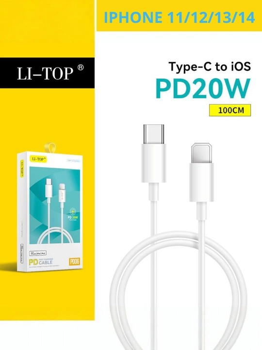 IPhone uchun Type-C to Lightning shnuri — iPhone X, 11, 12, 13, 14 uchun tez zaryadlovchi
