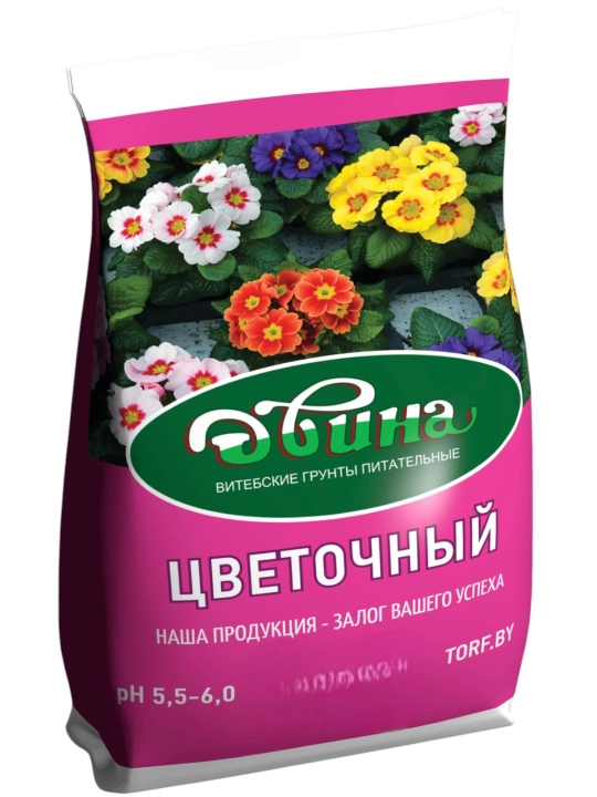 Грунт торфяной цветочный питательный, ДВИНА - 